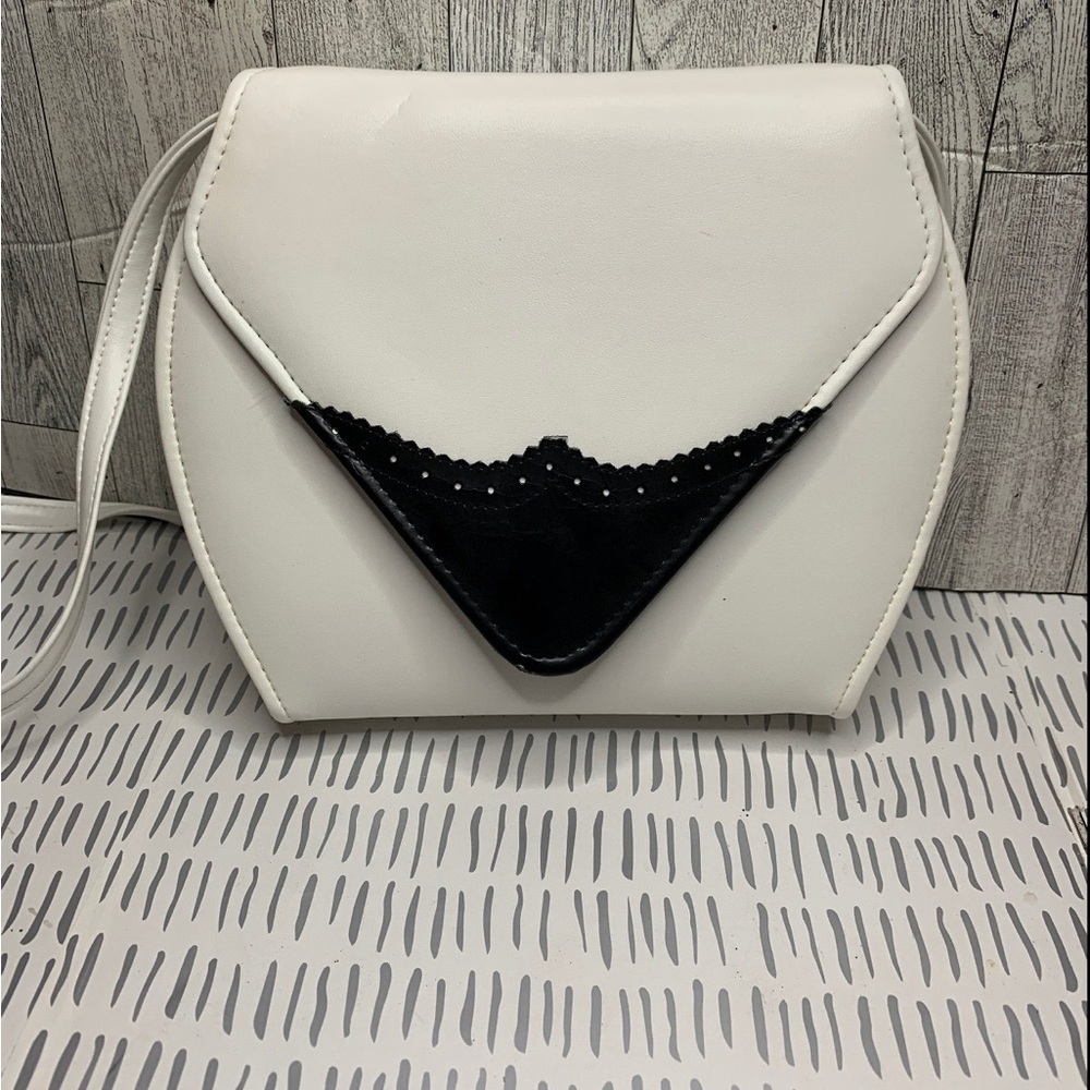 Elegant White and Black Bag